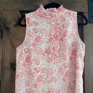 Jcrew Floral Paisley Pink Blouse